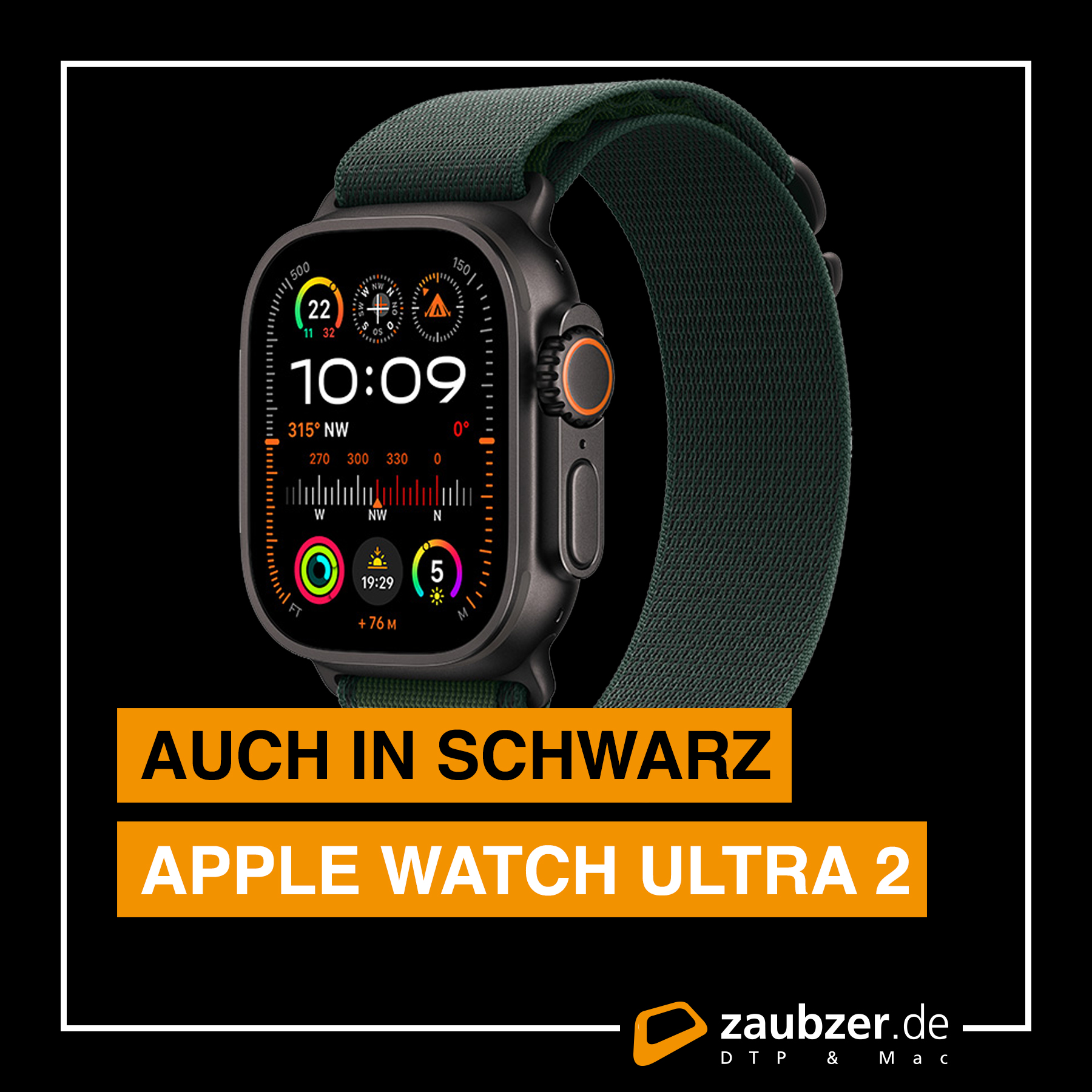 Ist auch in schwarz - Apple Watch Ultra 2 - zaubzer.de