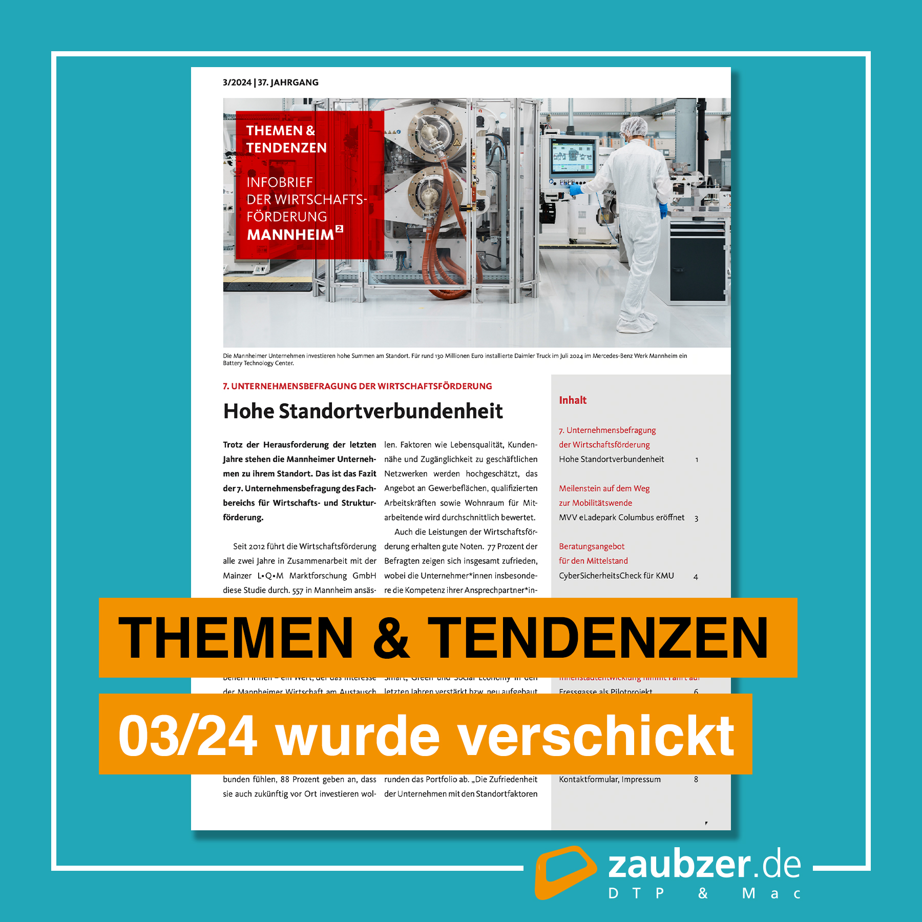 Themen und Tendenzen, TuT, zaubzer.de , Mannheim